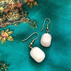 Light pink quartz earrings